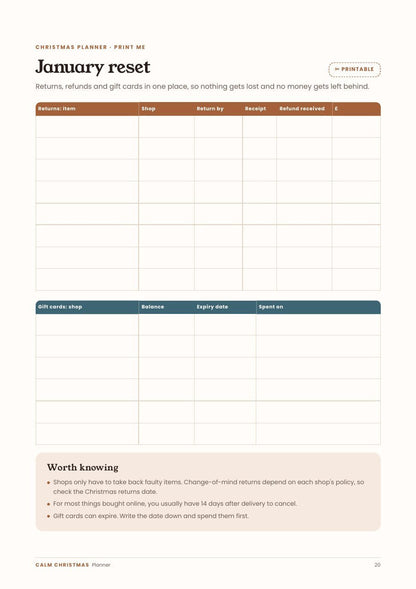 The Calm Christmas Planner - Corra