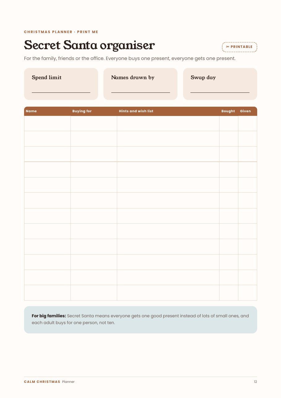 The Calm Christmas Planner - Corra