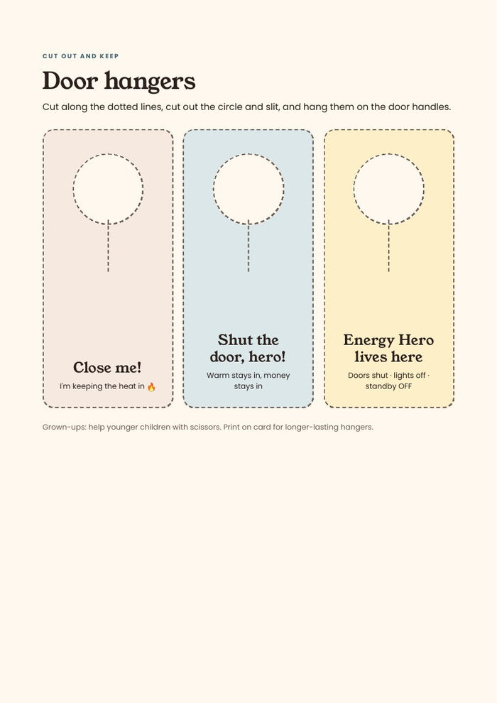 Cut-out door hangers